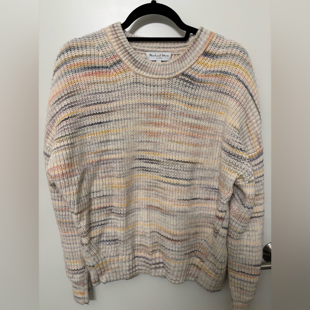Michael Stars Cream and Gray Women's Sweater